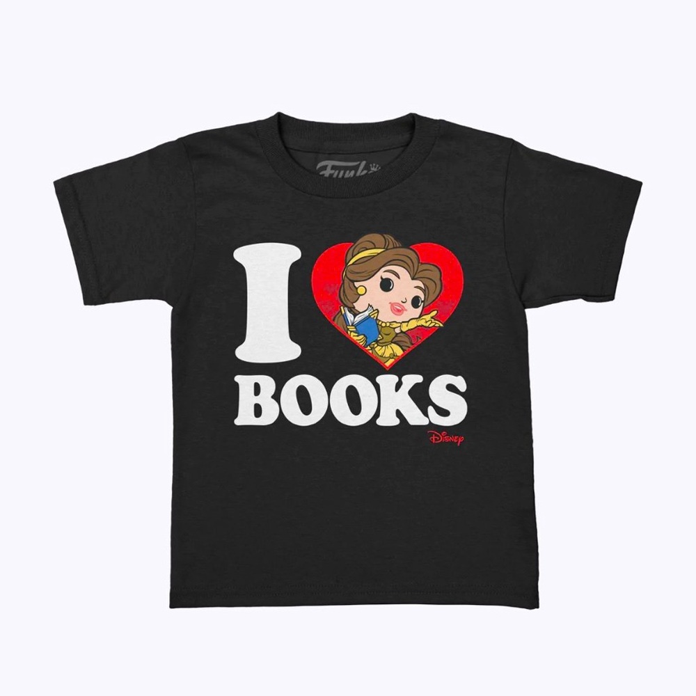 I Love Books Kids Tee - Beauty and the Beast XL